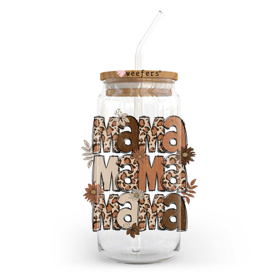 Animal Print Mama 20oz Libbey Glass Can, 34oz Hip Sip, 40oz Tumbler, 24oz Cold Cup UV DTF or Sublimation Decal Transfer - Weefers