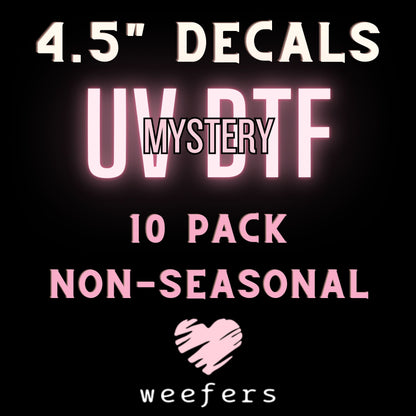 Mystery UV DTF Bundle 40oz Tumbler Decals