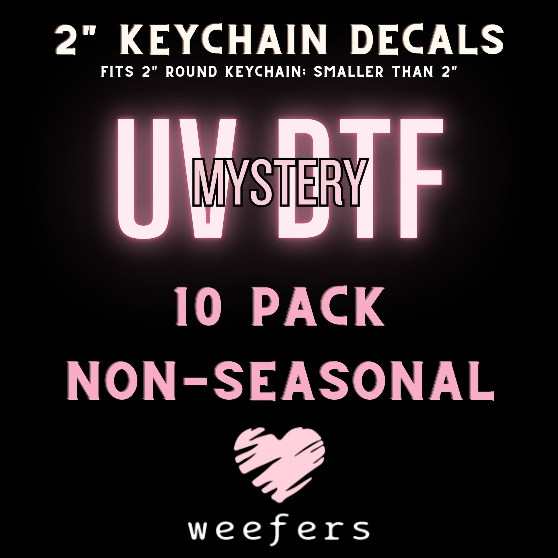 Mystery UV DTF Bundle 2" Keychain Decals