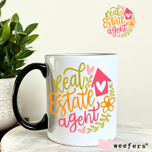 Real Estate Agent UV DTF Decal 11oz Coffee Mug Weefers