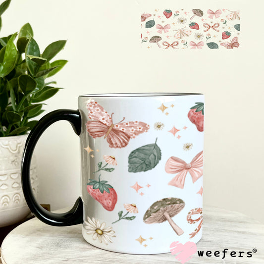 Cottagecore Butterflies and Moths UV DTF Cup Wrap - Weefers Exclusive Wrap 11oz Coffee Mug Cup Wrap Weefers