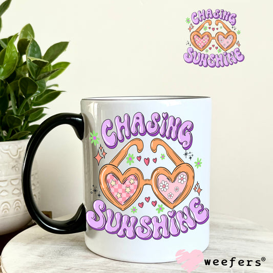 Chasing Sunshine UV DTF Decal 11oz Coffee Mug Weefers