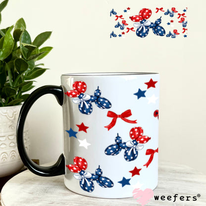 USA Patriot Balloon Dog UV DTF Cup Wrap - Weefers Exclusive Wrap 11oz Coffee Mug Cup Wrap Weefers