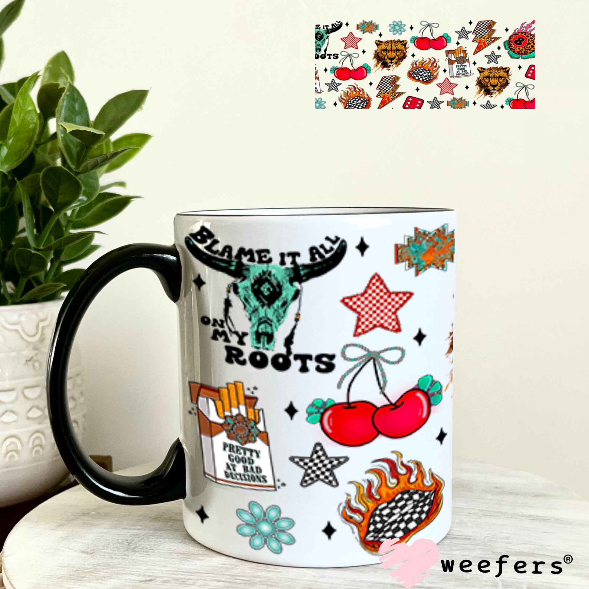 All American Sidekick UV DTF Cup Wrap - Weefers Exclusive Wrap 11oz Coffee Mug Cup Wrap Weefers