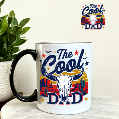 The Cool Dad Blue UV DTF Decal 11oz Coffee Mug Weefers