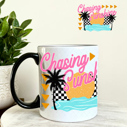 Chasing Sunshine UV DTF Decal 11oz Coffee Mug Weefers