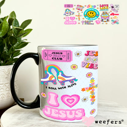 I Love Jesus Quotes UV DTF Cup Wrap - Weefers Exclusive Wrap 11oz Coffee Mug Weefers