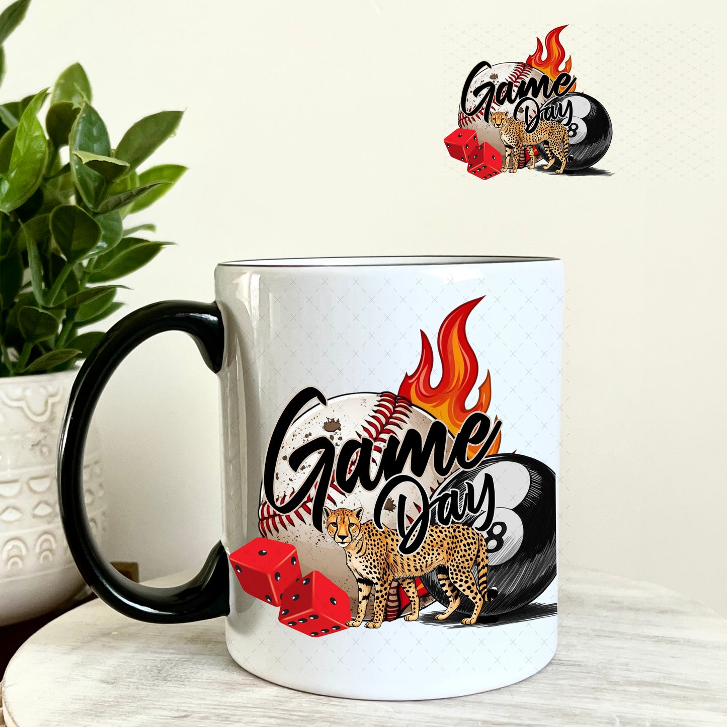 Game Day Bringing the Heat UV DTF Decal 11oz Coffee Mug Weefers
