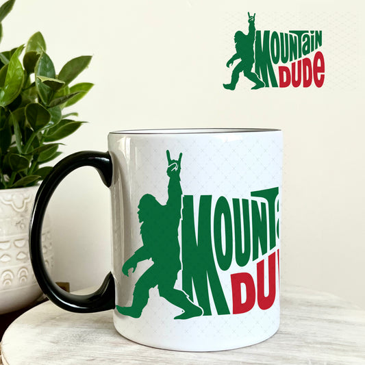 Mountain Dude UV DTF Decal 11oz Coffee Mug Weefers