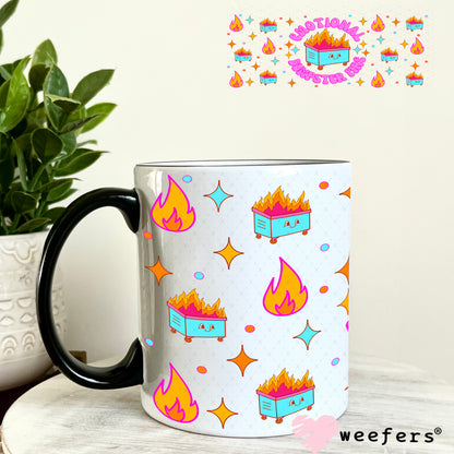Emotional Dumpster Fire UV DTF Cup Wrap - Weefers Exclusive Wrap 11oz Coffee Mug Weefers
