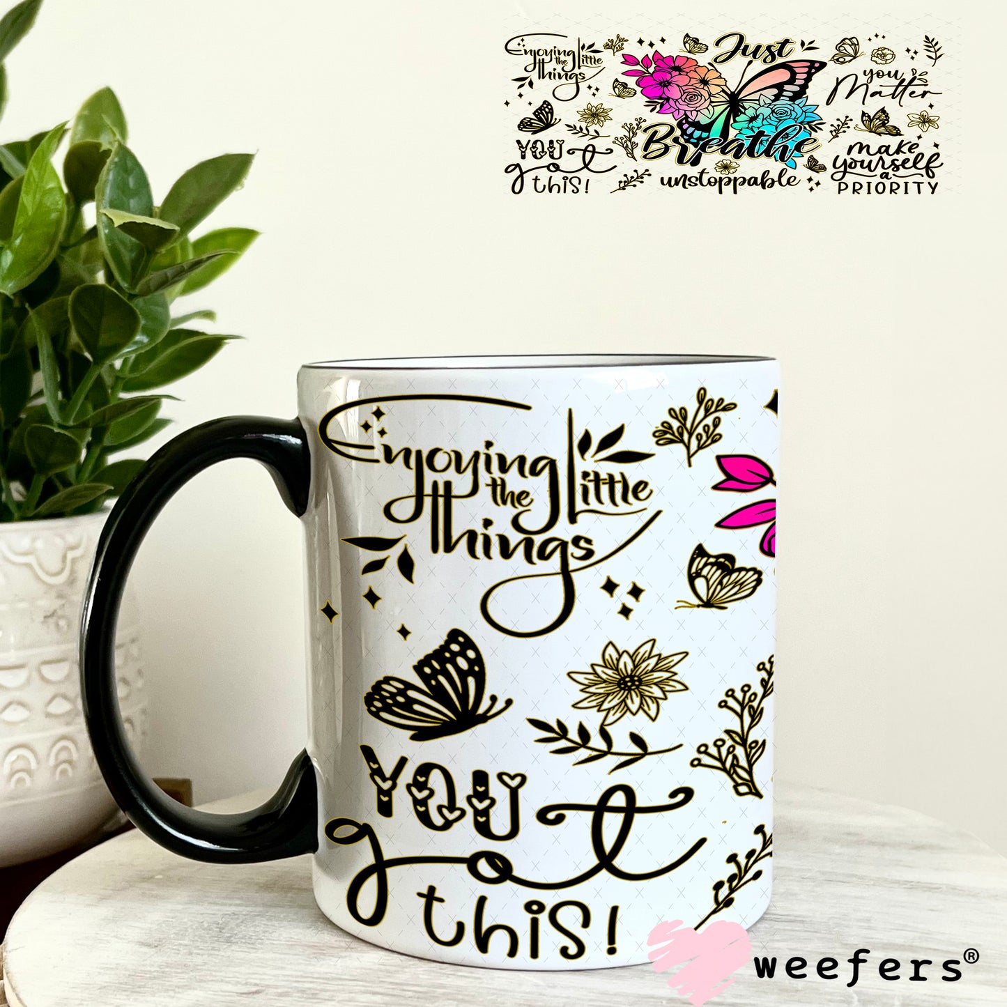 Just Breath UV DTF Cup Wrap 11oz Coffee Mug Weefers