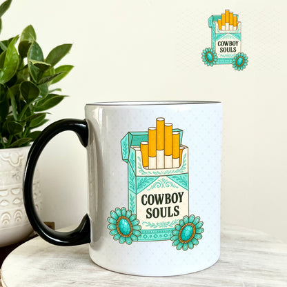 Cowboy Souls UV DTF Decal 11oz Coffee Mug Weefers