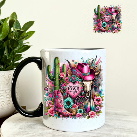 Just a Small Town Girl UV DTF Decal 11oz Coffee Mug Weefers