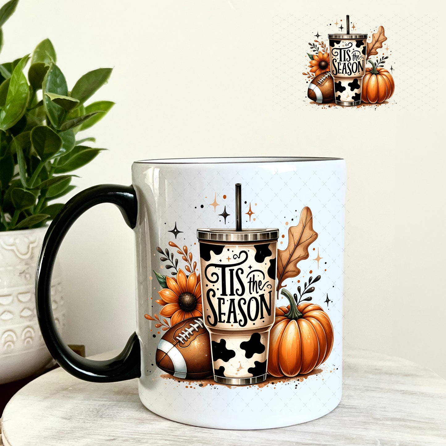 Tis the Season Fall UV DTF Decal 11oz Coffee Mug Weefers