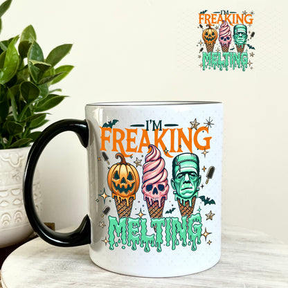 I'm Freaking melting Halloween UV DTF Decal 11oz Coffee Mug Weefers