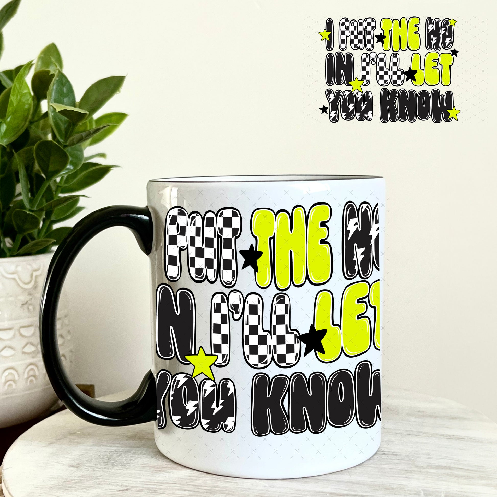 I Put the NO in I'll you KNOW UV DTF Decal 11oz Coffee Mug Weefers