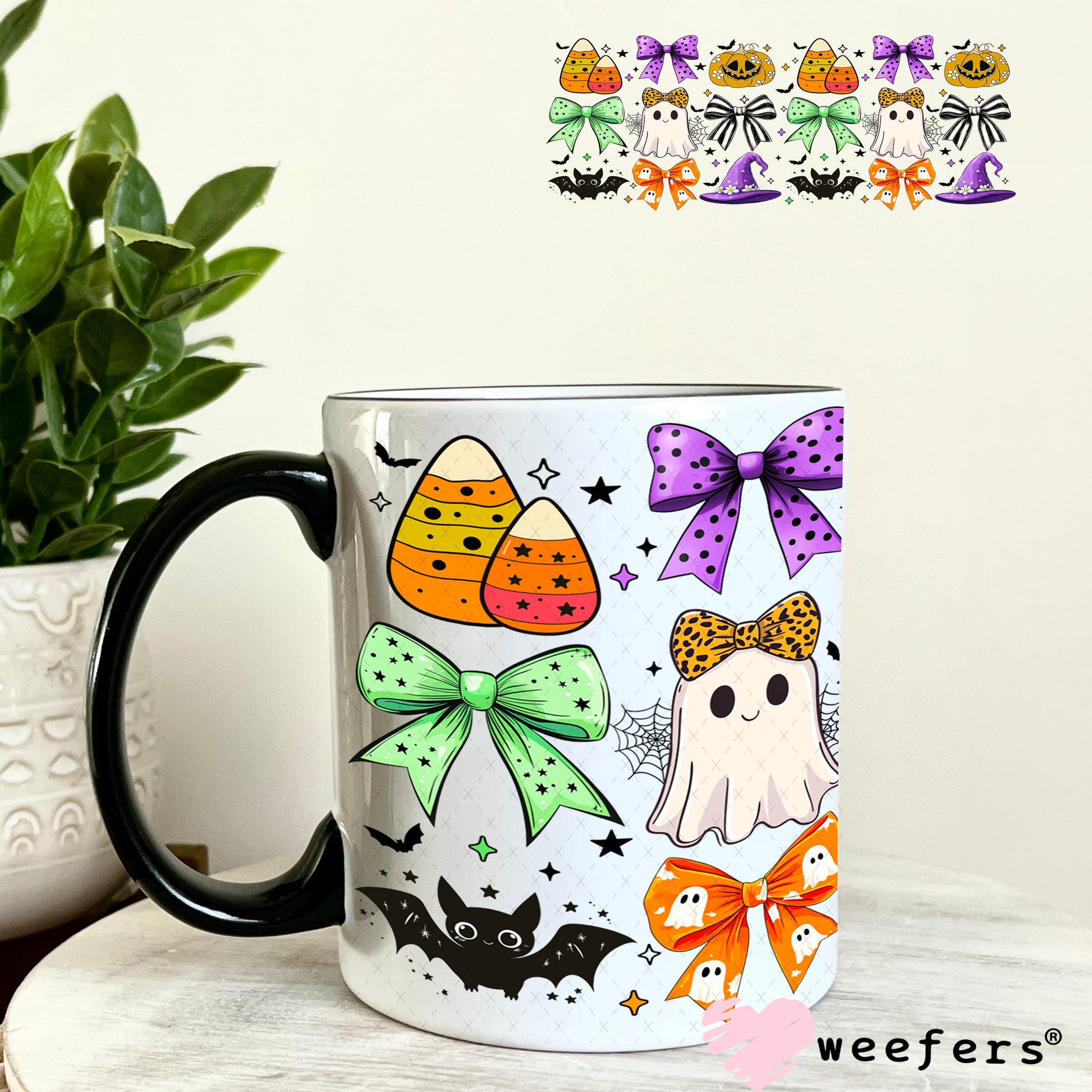 Halloween Friends UV DTF Cup Wrap - Weefers Exclusive 11oz Coffee Mug Weefers