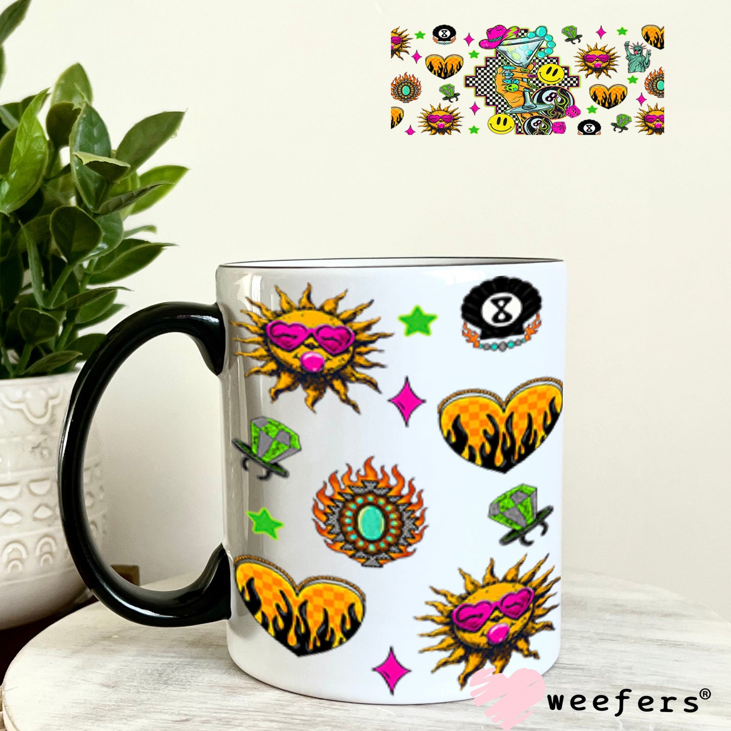 Cowgirl Martini UV DTF Cup Wrap - Weefers Exclusive 11oz Coffee Mug Cup Wrap Weefers