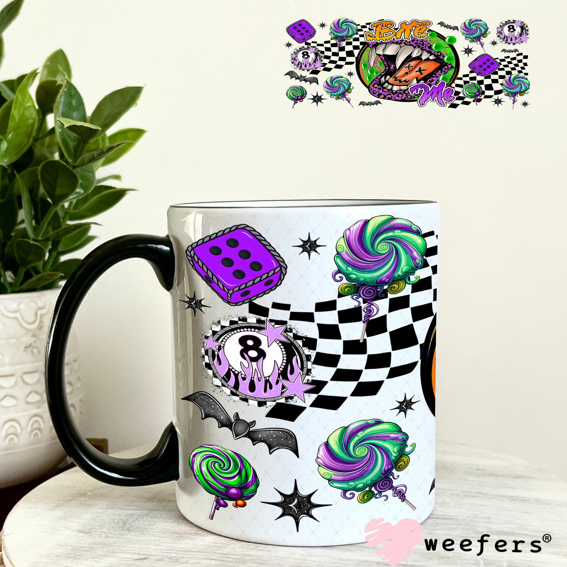 Bite Me UV DTF Cup Wrap - Weefers Exclusive 11oz Coffee Mug Weefers