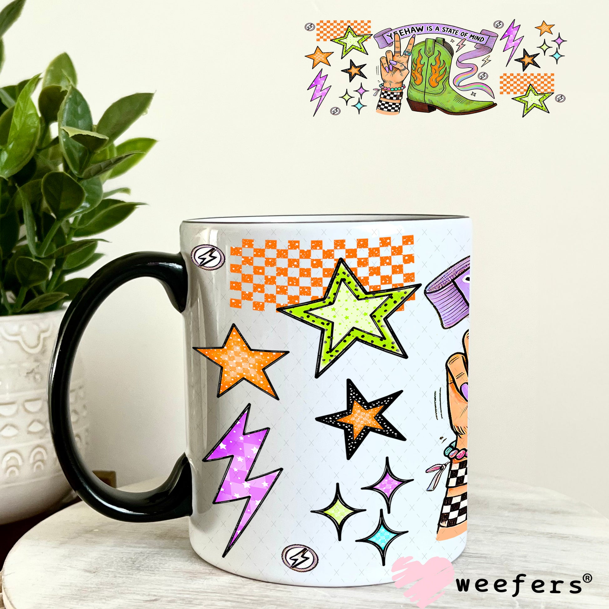 Yeehaw is a State of Mind UV DTF Cup Wrap - Weefers Exclusive 11oz Coffee Mug Weefers