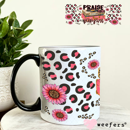 Praise is My Playlist UV DTF Cup Wrap - Weefers Exclusive 11oz Coffee Mug Weefers