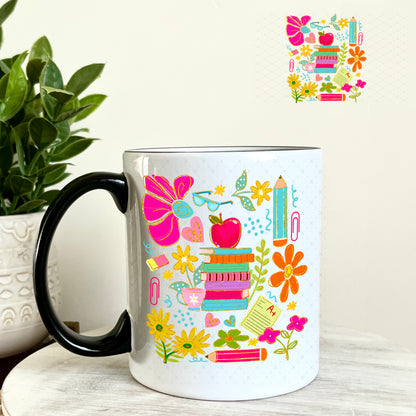 Teacher School Days UV DTF Decal 11oz Coffee Mug Weefers