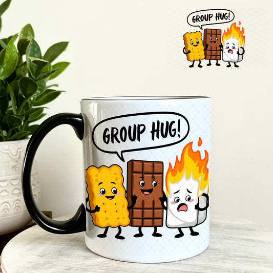 Group Hug Smores UV DTF Decal 11oz Coffee Mug Weefers
