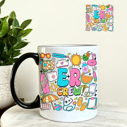 ER Crew UV DTF Decal 11oz Coffee Mug Weefers