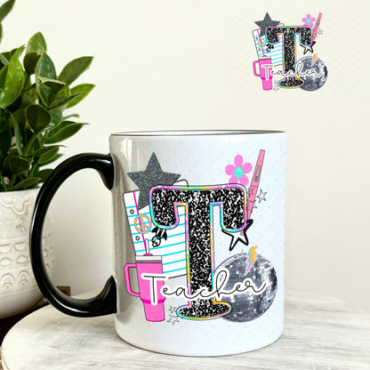 Teacher Work Life UV DTF Decal 11oz Coffee Mug Weefers