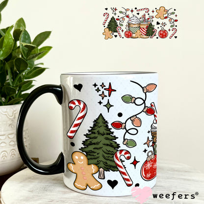Christmas Coffee Favorite Things Cheer UV DTF Cup Wrap 11oz Coffee Mug Weefers