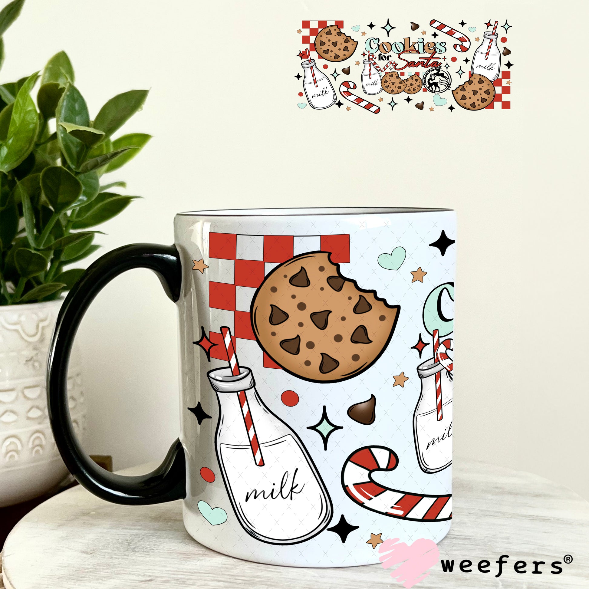 Cookies for Santa UV DTF Cup Wrap 11oz Coffee Mug Weefers