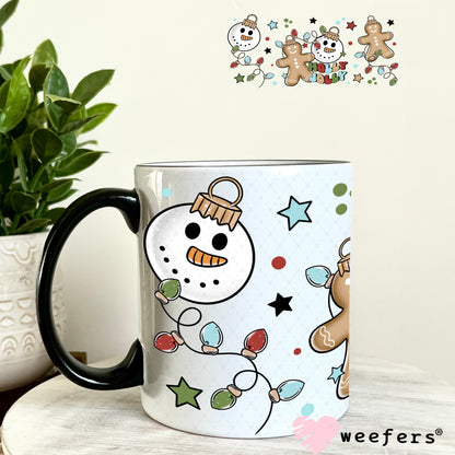 Holly Jolly Christmas UV DTF Cup Wrap 11oz Coffee Mug Weefers