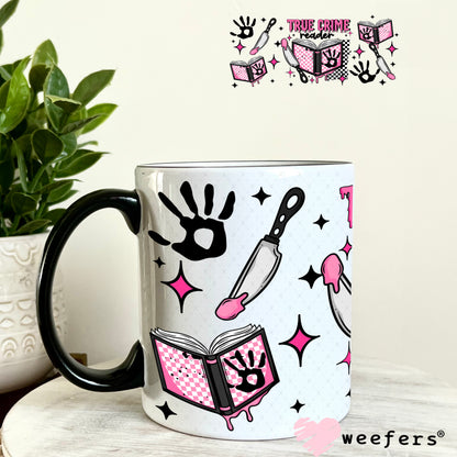 True Crime Pink and Black UV DTF Cup Wrap 11oz Coffee Mug Weefers