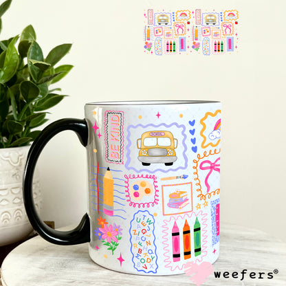 Teacher School Days UV DTF Cup Wrap 11oz Coffee Mug Weefers