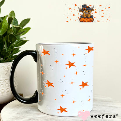 Halloween Highlander Cow UV DTF Cup Wrap - Weefers Exclusive 11oz Coffee Mug Cup Wrap Weefers