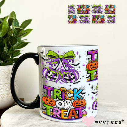 Trick or Treat Juice Cherry Bows UV DTF Cup Wrap - Weefers Exclusive 11oz Coffee Mug Cup Wrap Weefers