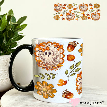 Fall Ghostie UV DTF Cup Wrap - Weefers Exclusive 11oz Coffee Mug Weefers