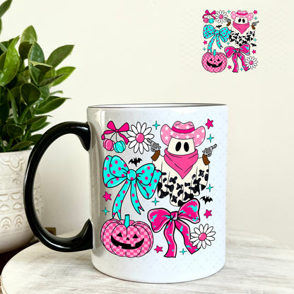 Cowprint Ghostie UV DTF Decal 11oz Coffee Mug Weefers