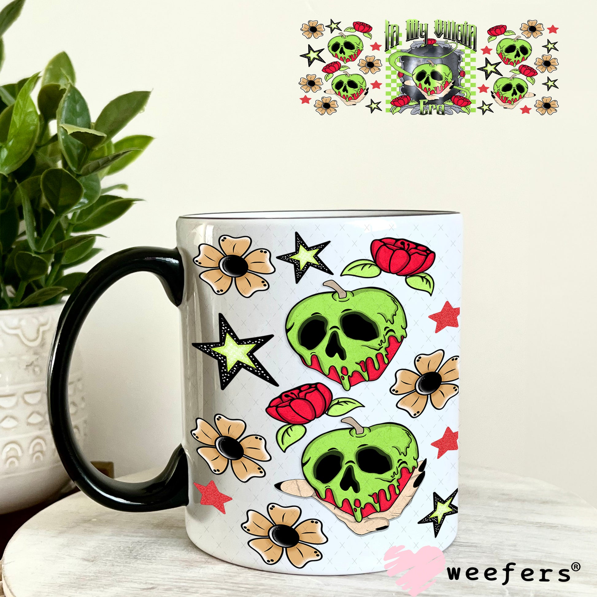 In My Villain Era Poison Apple UV DTF Cup Wrap - Weefers Exclusive 11oz Coffee Mug Weefers