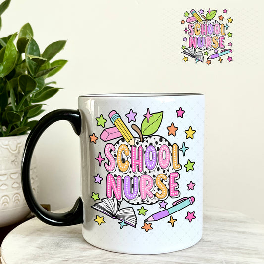 School Nurse UV DTF Decal 11oz Coffee Mug Weefers