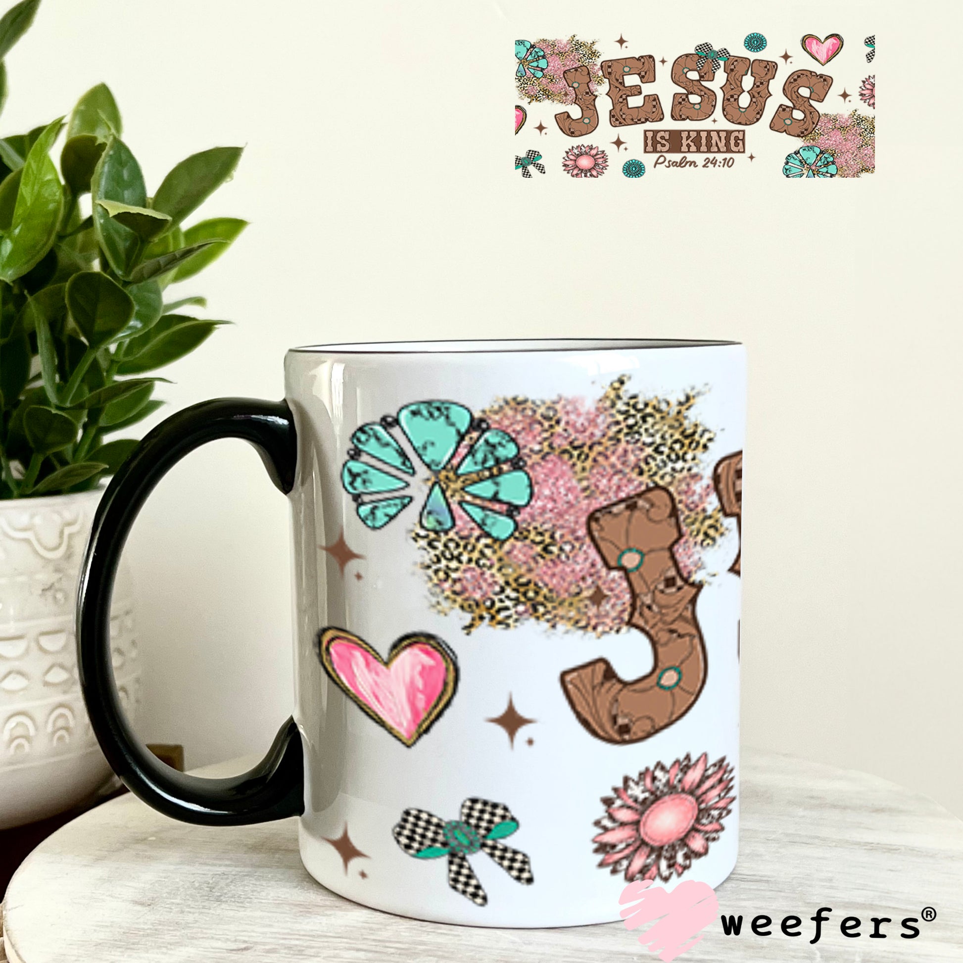 Jesus is King Psalm 24:10 UV DTF Cup Wrap - Weefers Exclusive 11oz Coffee Mug Cup Wrap Weefers
