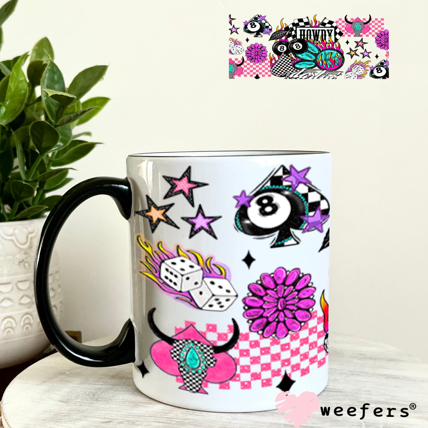 Howdy Darlin UV DTF Cup Wrap - Weefers® Exclusive 11oz Coffee Mug Cup Wrap Weefers