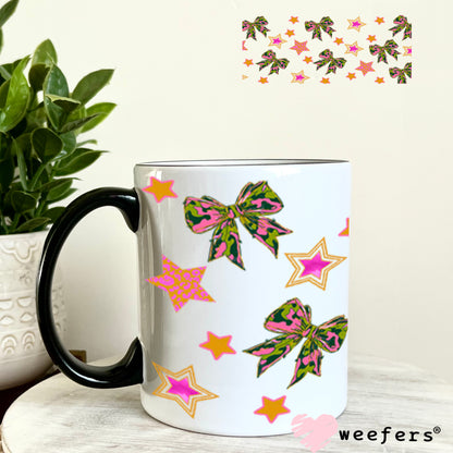 Just a Girl Who Love's Glitter and Camo Side Kick UV DTF Cup Wrap - Weefers Exclusive 11oz Coffee Mug Cup Wrap Weefers