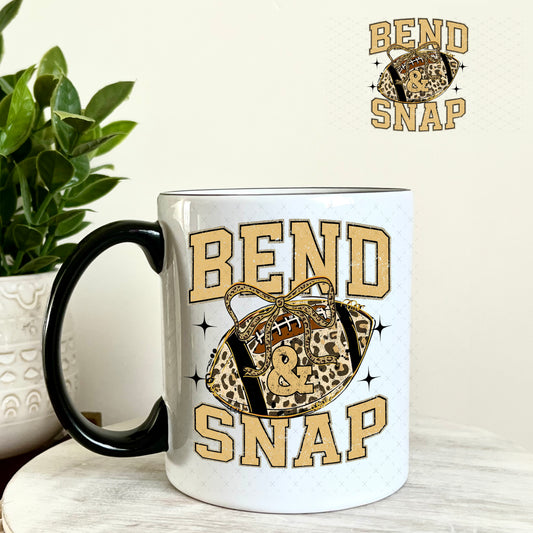 Bend and Snap Football UV DTF Decal 11oz Coffee Mug Weefers