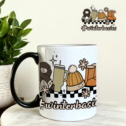 Winter Basics UV DTF Decal 11oz Coffee Mug Weefers