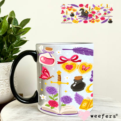 Fantasy Book Lover UV DTF Cup Wrap 11oz Coffee Mug Weefers