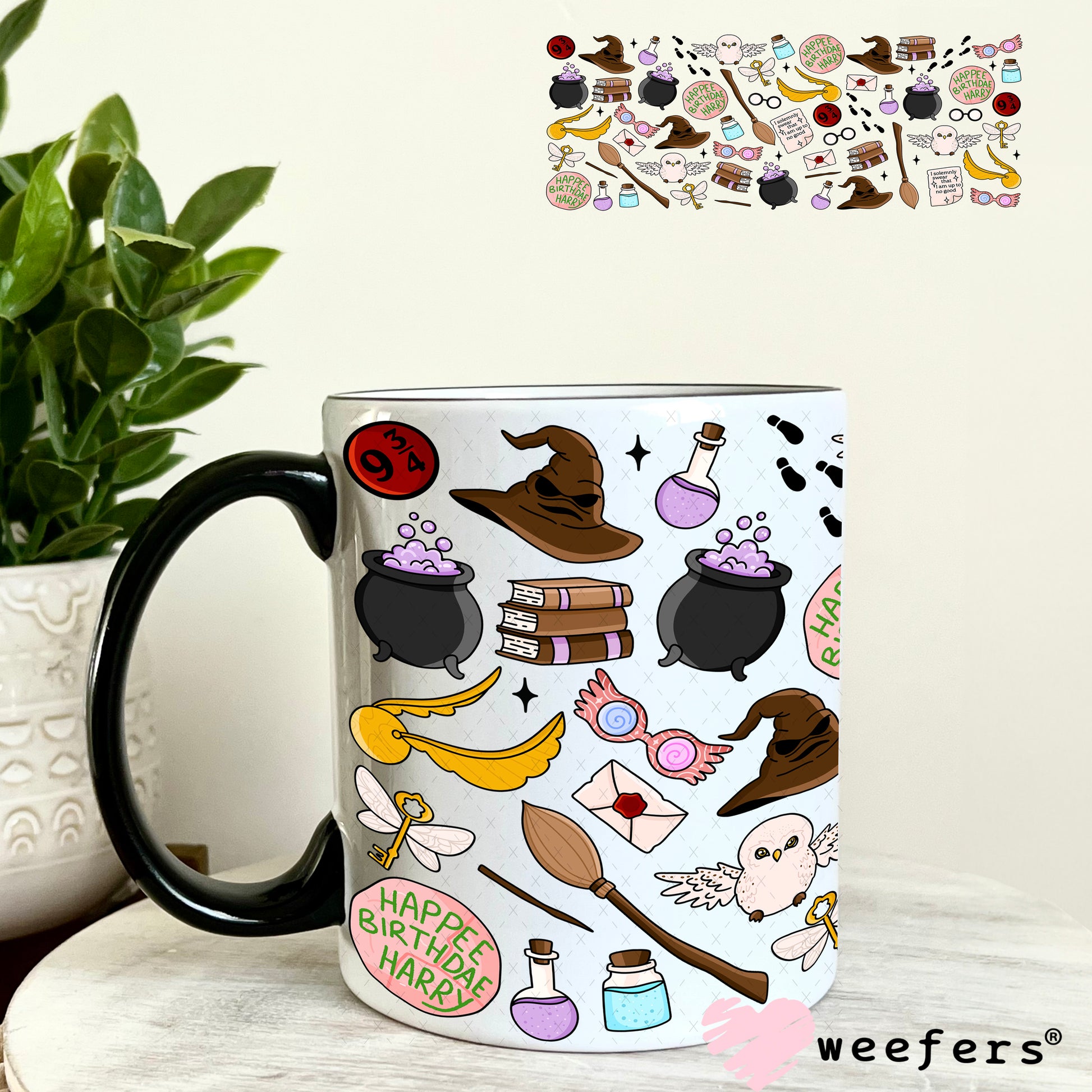 Wizards favorite Things UV DTF Cup Wrap 11oz Coffee Mug Weefers