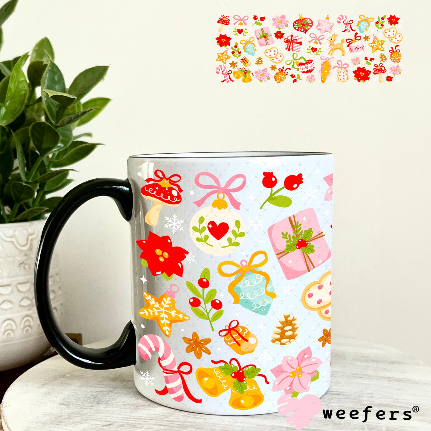 Christmas Cookies UV DTF Cup Wrap 11oz Coffee Mug Weefers