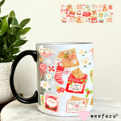Christmas Stamps UV DTF Cup Wrap 11oz Coffee Mug Weefers