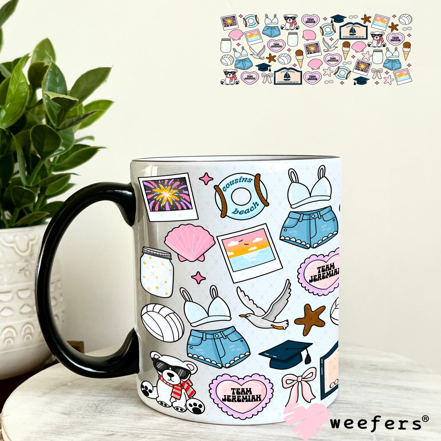 Cousins Favorite Things UV DTF Cup Wrap 11oz Coffee Mug Weefers